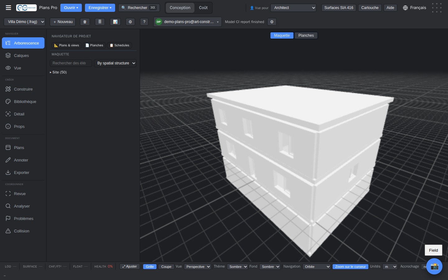 Villa terminée en 3D