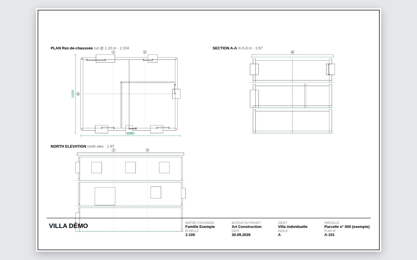 Planche A3 avec cartouche